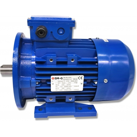 SILNIK ELEKTRYCZNY Z KOŁNIERZEM 2,2kW 400V 1410obr WAŁEK 24mm 3-FAZOWY